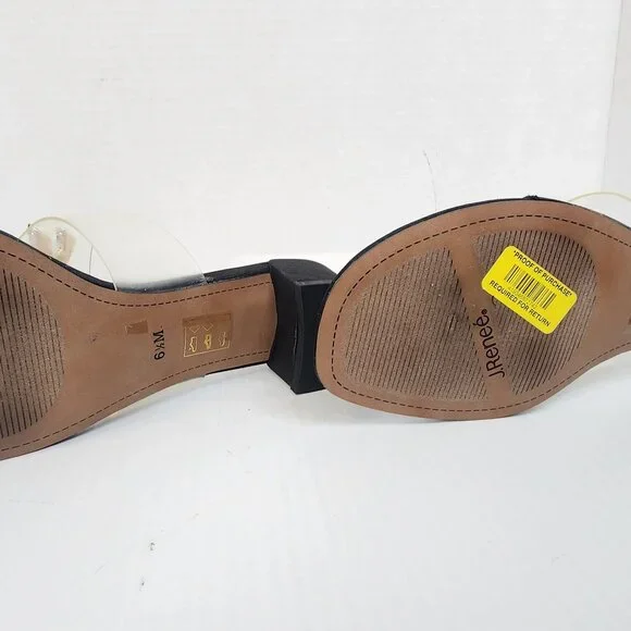 J. Renee Tarianna Clear Black Thong Sandal - Picture 5 of 10